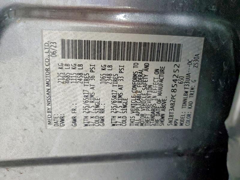 Продажа на аукционе авто 2023 Nissan Rogue, vin: 5N1BT3AB2PC854252, номер лота: 54956216