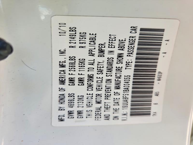 Aukcja sprzedaży 2011 Acura Tl, vin: 19UUA8F51BA004055, numer aukcji: 53142146