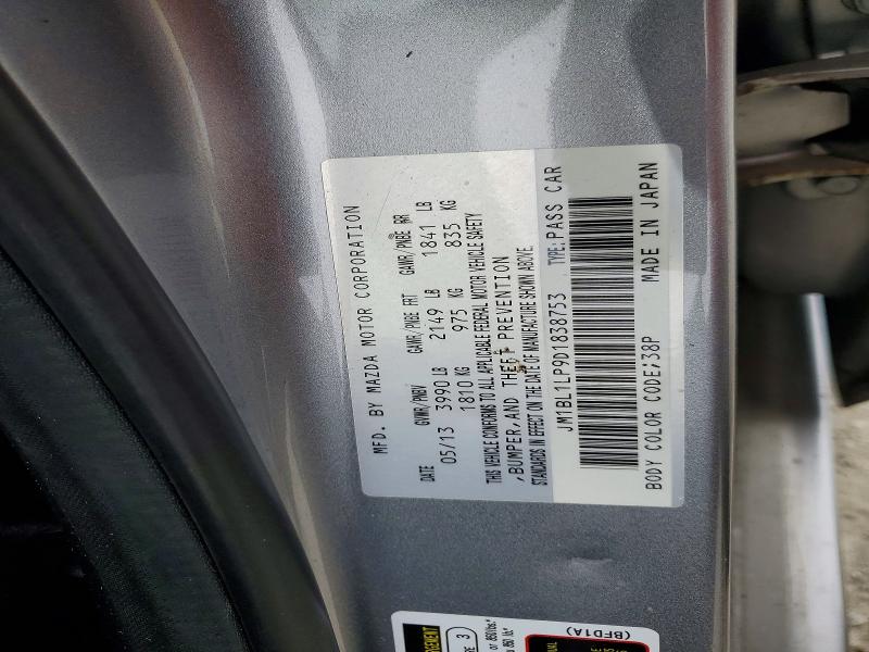 2013 Mazda 3 მანქანა იყიდება აუქციონზე, vin: JM1BL1LP9D1838753, აუქციონის ნომერი: 53032936