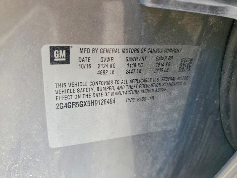 Продажа на аукционе авто 2017 Buick Regal, vin: 2G4GR5GX5H9126484, номер лота: 53094766