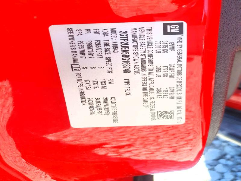 2011 Gmc Sierra მანქანა იყიდება აუქციონზე, vin: 3GTP2UEA5BG168748, აუქციონის ნომერი: 54665066