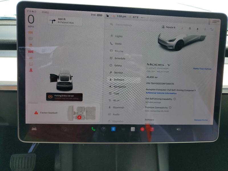 51759566 :رقم المزاد ، 7SAYGDEE2NF348470 vin ، 2022 Tesla Model Y مزاد بيع