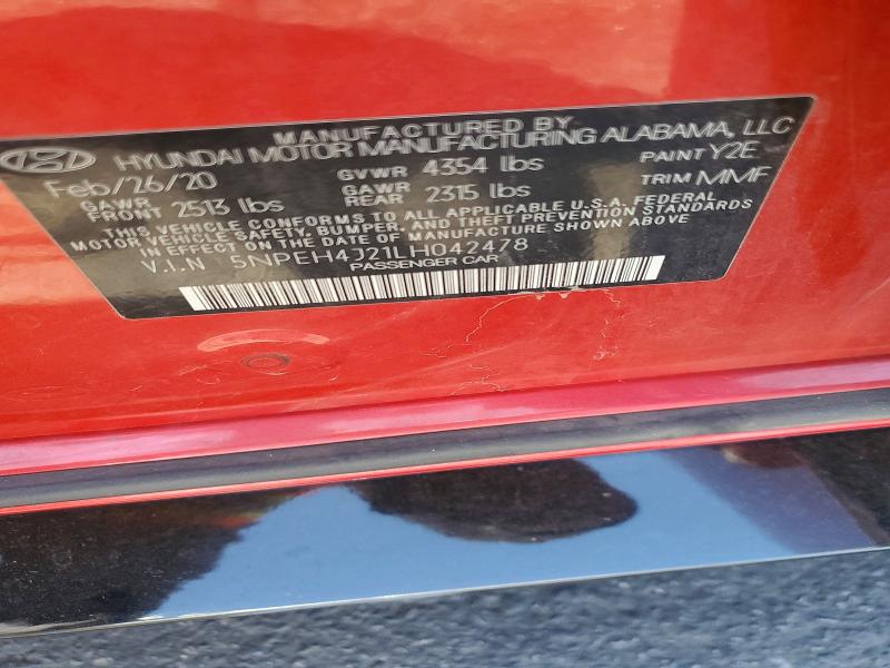 Продаж на аукціоні авто 2020 Hyundai Sonata, vin: 5NPEH4J21LH042478, номер лоту: 54826276