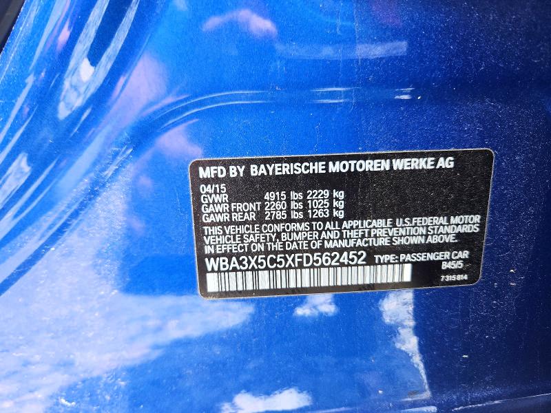 Продажа на аукционе авто 2015 Bmw 328, vin: WBA3X5C5XFD562452, номер лота: 54149796