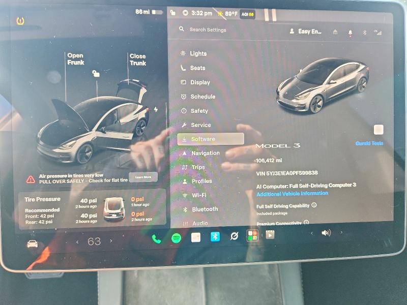 Продажа на аукционе авто 2023 Tesla Model 3, vin: 5YJ3E1EA0PF599838, номер лота: 52886346