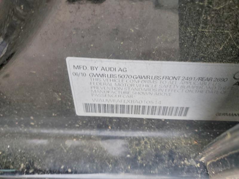 Aukcja sprzedaży 2011 Audi A4, vin: WAUWFAFLXBA010514, numer aukcji: 51978186