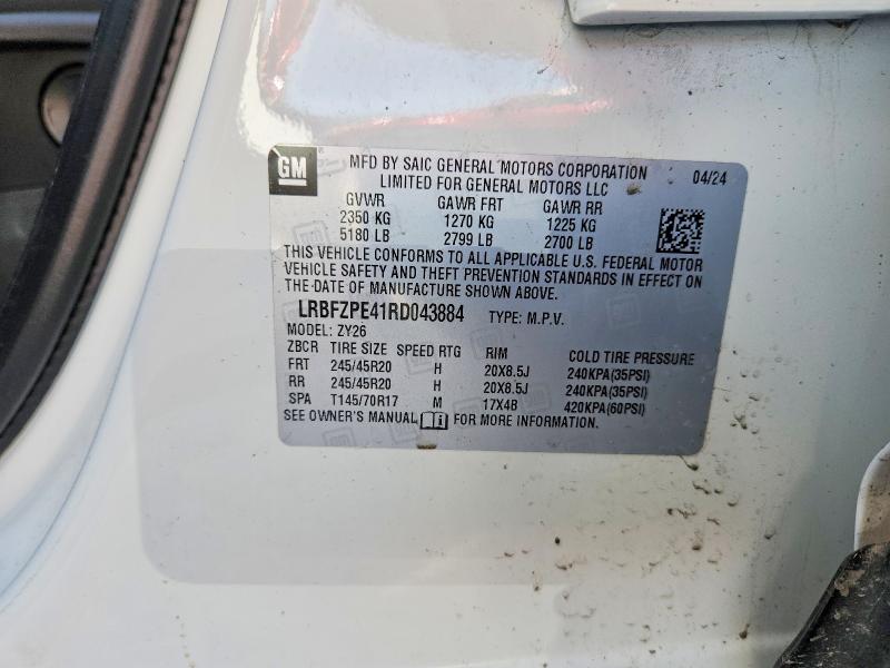 Продажа на аукционе авто 2024 Buick Envision, vin: LRBFZPE41RD043884, номер лота: 51940666