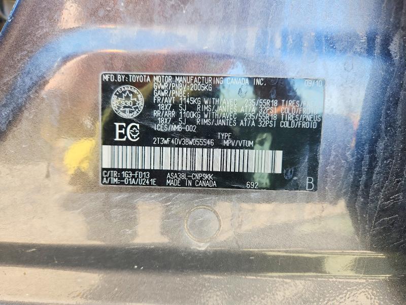 Продажа на аукционе авто 2011 Toyota Rav4, vin: 2T3WF4DV3BW055546, номер лота: 55024856