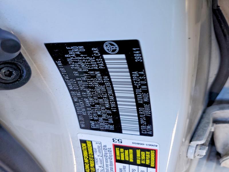 2022 Toyota Camry მანქანა იყიდება აუქციონზე, vin: 4T1K61AK3NU038704, აუქციონის ნომერი: 53839026