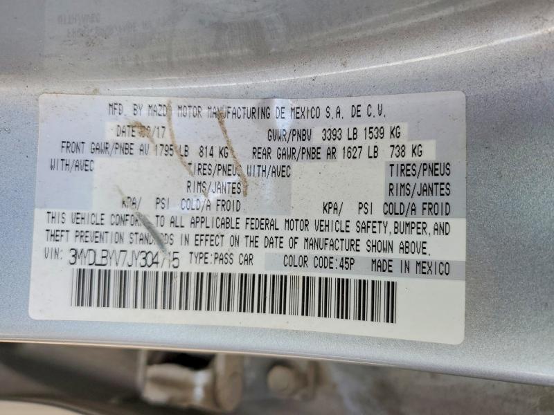 Продаж на аукціоні авто 2018 Toyota Yaris Ia, vin: 3MYDLBYV7JY304715, номер лоту: 55132076
