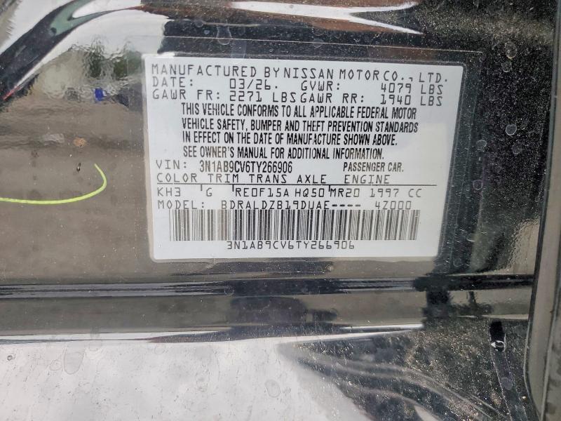 Aukcja sprzedaży 2026 Nissan Sentra, vin: 3N1AB9CV6TY266906, numer aukcji: 55011156