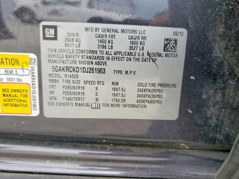 Продажа на аукционе авто 2013 Buick Enclave, vin: 5GAKRCKD1DJ261963, номер лота: 54466176