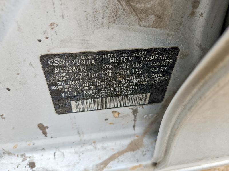 54431036 :رقم المزاد ، KMHDH4AE5DU969556 vin ، 2013 Hyundai Elantra مزاد بيع