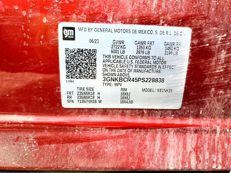 2023 Chevrolet Blazer მანქანა იყიდება აუქციონზე, vin: 3GNKBCR45PS228838, აუქციონის ნომერი: 54763626
