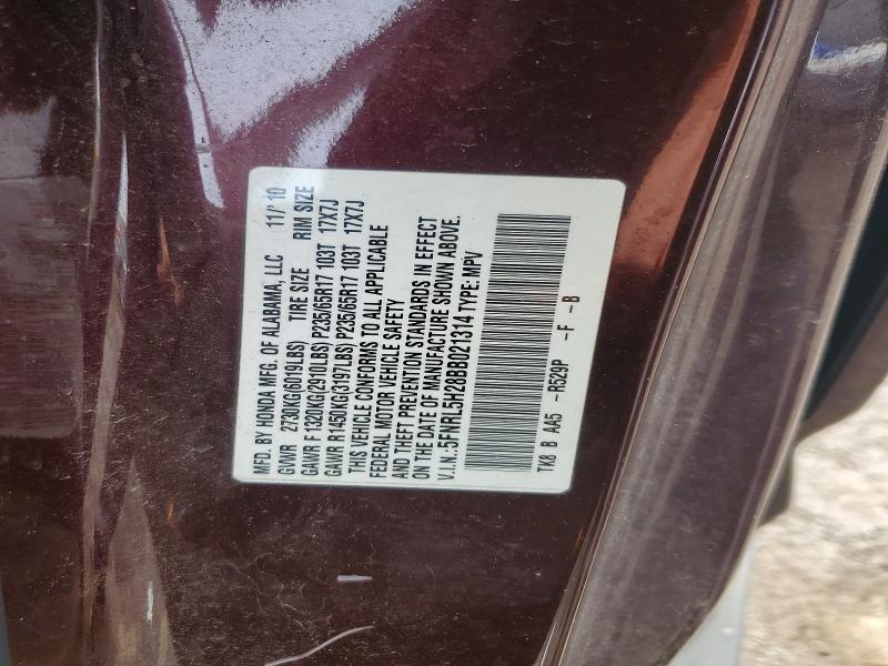 52352446 :رقم المزاد ، 5FNRL5H28BB021314 vin ، 2011 Honda Odyssey مزاد بيع