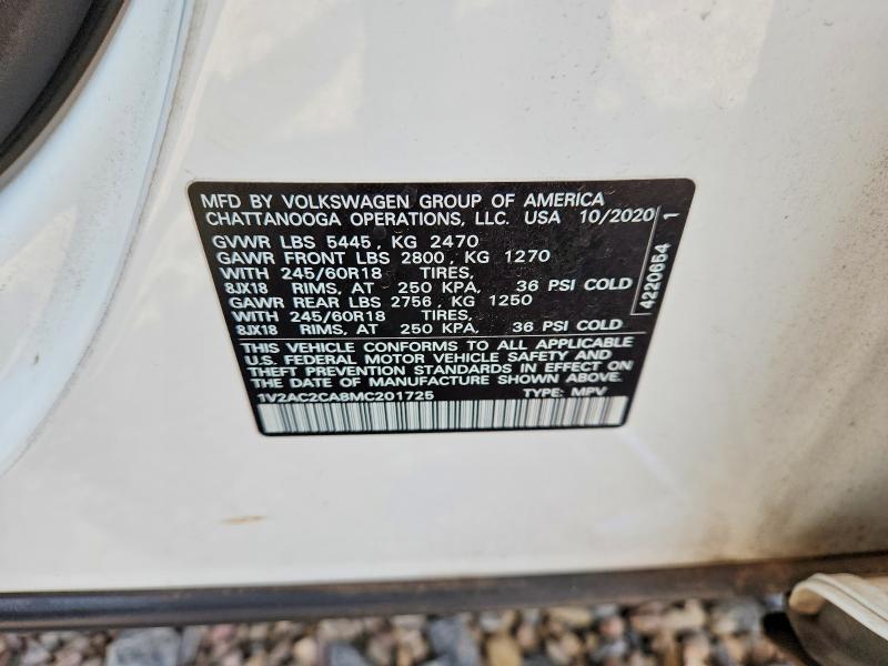 Aukcja sprzedaży 2021 Volkswagen Atlas Cross Sport, vin: 1V2AC2CA8MC201725, numer aukcji: 55020896