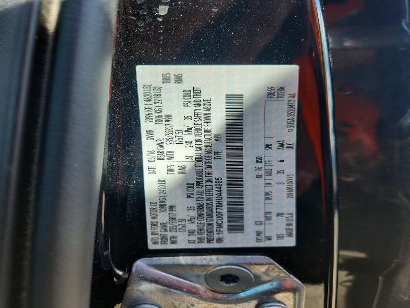 Aukcja sprzedaży 2017 Ford Escape, vin: 1FMCU0F78HUA44995, numer aukcji: 54042286
