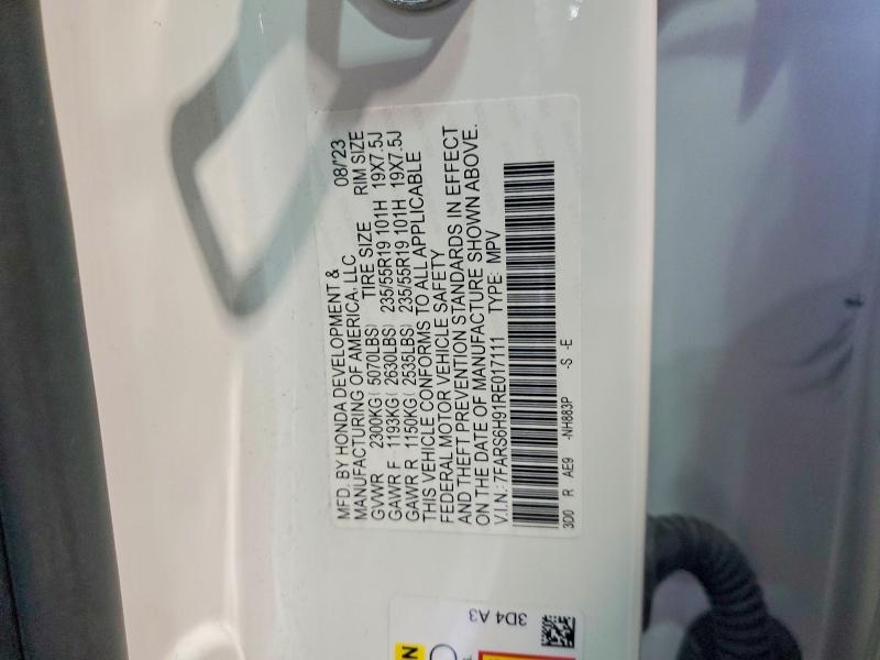 54192436 :رقم المزاد ، 7FARS6H91RE017111 vin ، 2024 Honda Cr-v مزاد بيع