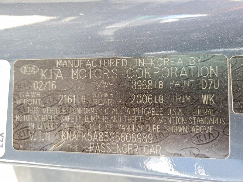 Продаж на аукціоні авто 2016 Kia Forte, vin: KNAFK5A85G5606989, номер лоту: 53567786