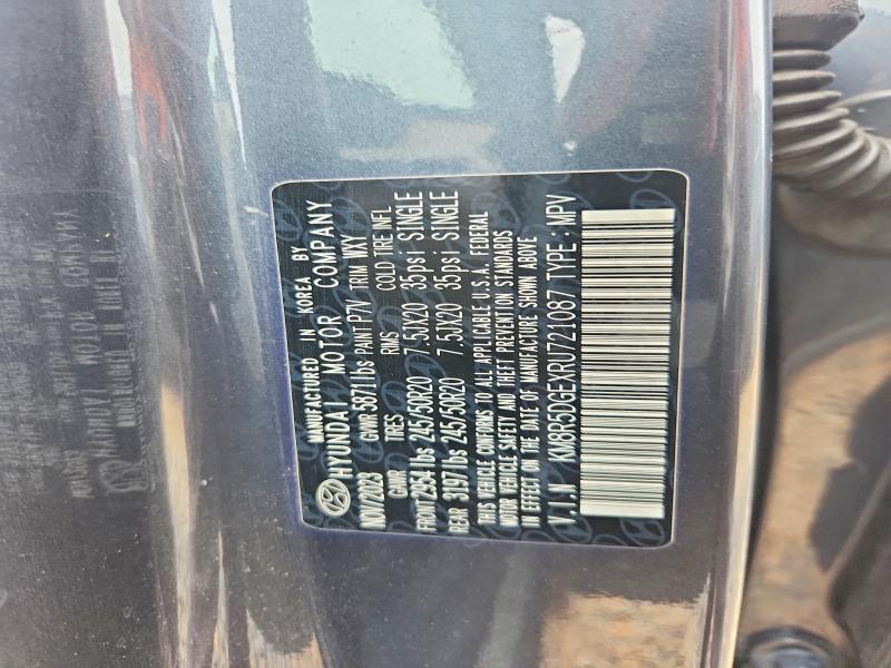 54356416 :رقم المزاد ، KM8R5DGEXRU721087 vin ، 2024 Hyundai Palisade مزاد بيع