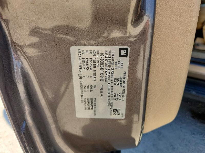 53444746 :رقم المزاد ، 1GNSCBE04CR155100 vin ، 2012 Chevrolet Tahoe مزاد بيع