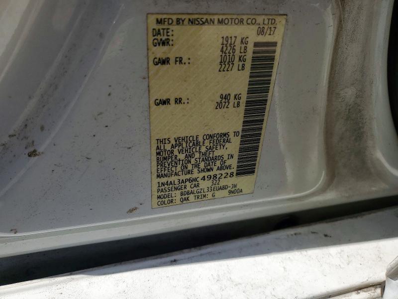 Aukcja sprzedaży 2017 Nissan Altima, vin: 1N4AL3AP6HC498228, numer aukcji: 54724406