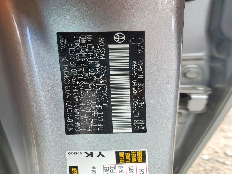 Aukcja sprzedaży 2026 Toyota Prius, vin: JTDACAAU6T3075422, numer aukcji: 55411196