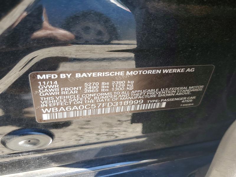 Aukcja sprzedaży 2015 Bmw 640, vin: WBA6A0C57FD318999, numer aukcji: 53094596