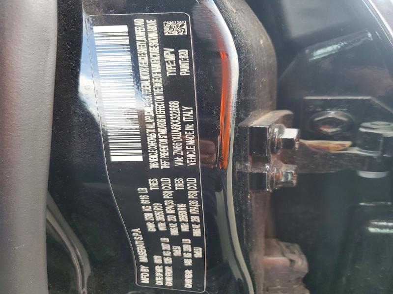2019 Maserati Levante მანქანა იყიდება აუქციონზე, vin: ZN661XUA6KX322668, აუქციონის ნომერი: 55179776