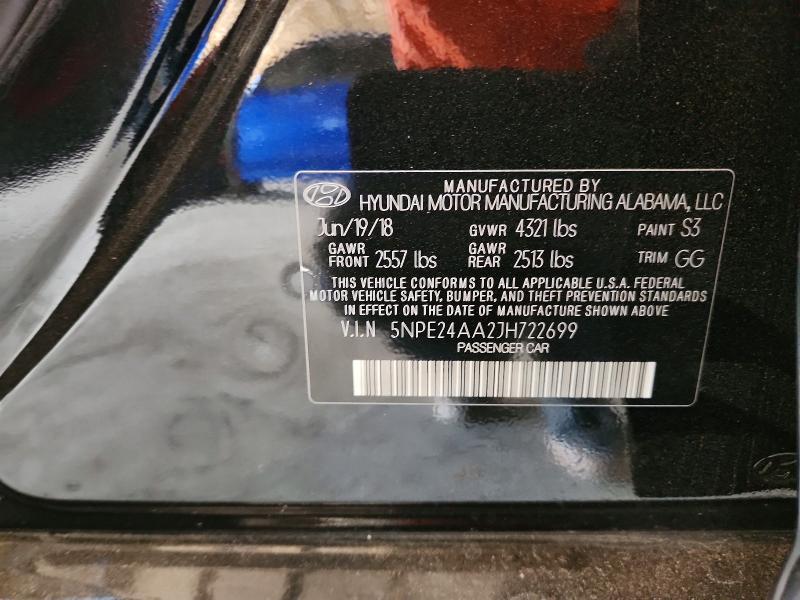 Продажа на аукционе авто 2018 Hyundai Sonata, vin: 5NPE24AA2JH722699, номер лота: 53826646