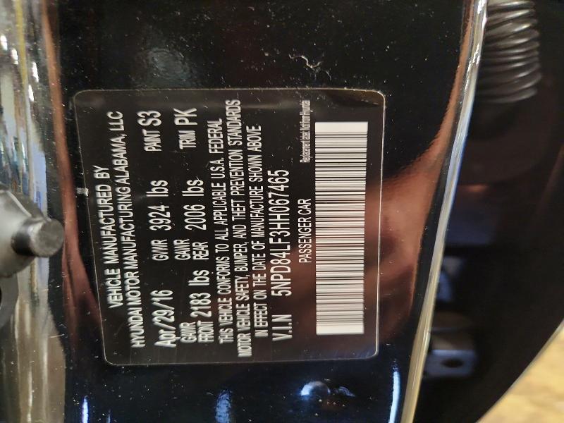 2017 Hyundai Elantra მანქანა იყიდება აუქციონზე, vin: 5NPD84LF3HH067465, აუქციონის ნომერი: 54865706