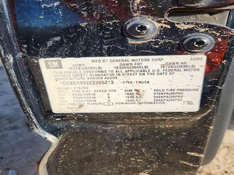 Aukcja sprzedaży 2002 Chevrolet Silverado, vin: 1GCEC19V22Z265213, numer aukcji: 53217906