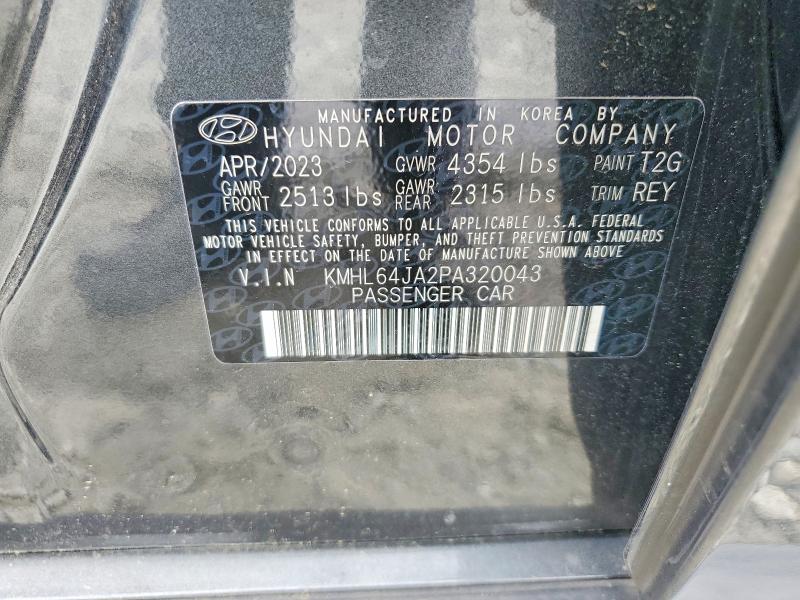 Продаж на аукціоні авто 2023 Hyundai Sonata, vin: KMHL64JA2PA320043, номер лоту: 54837976