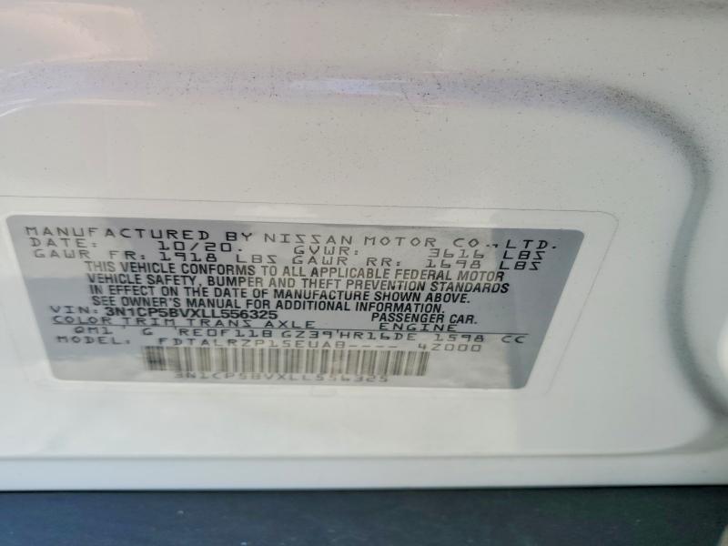 Aukcja sprzedaży 2020 Nissan Kicks, vin: 3N1CP5BVXLL556325, numer aukcji: 53847846