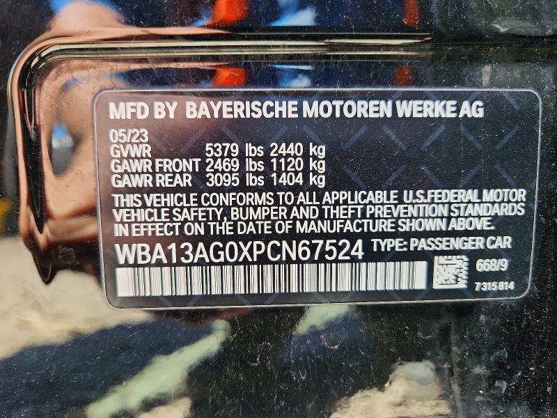 Продаж на аукціоні авто 2023 Bmw 530e, vin: WBA13AG0XPCN67524, номер лоту: 53190736