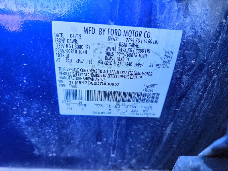 Aukcja sprzedaży 2013 Ford Explorer, vin: 1FM5K7D82DGA30957, numer aukcji: 53986956