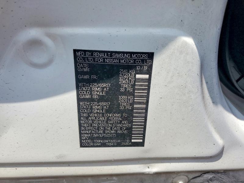 2020 Nissan Rogue მანქანა იყიდება აუქციონზე, vin: KNMAT2MV1LP525271, აუქციონის ნომერი: 51910306