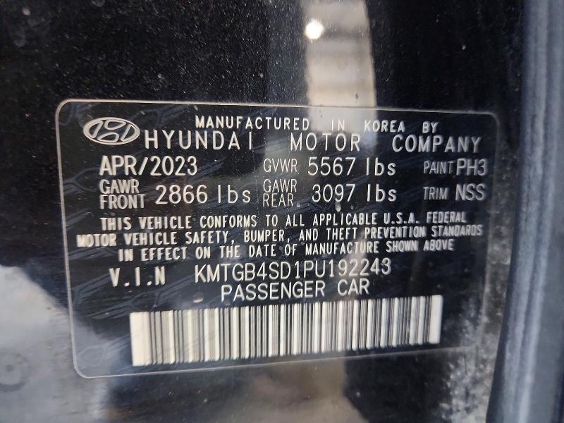 52073596 :رقم المزاد ، KMTGB4SD1PU192243 vin ، 2023 Genesis G80 مزاد بيع
