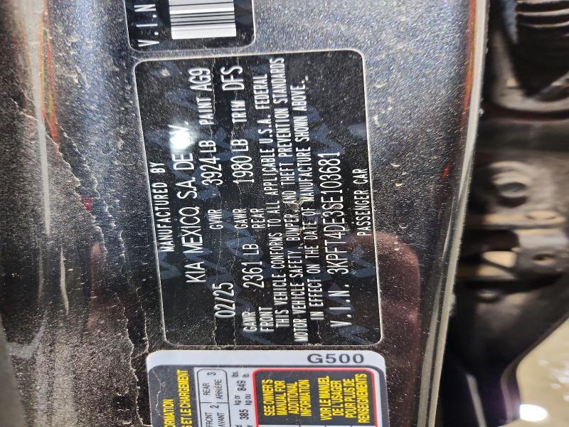 Продаж на аукціоні авто 2025 Kia K4, vin: 3KPFT4DE3SE103681, номер лоту: 52453996