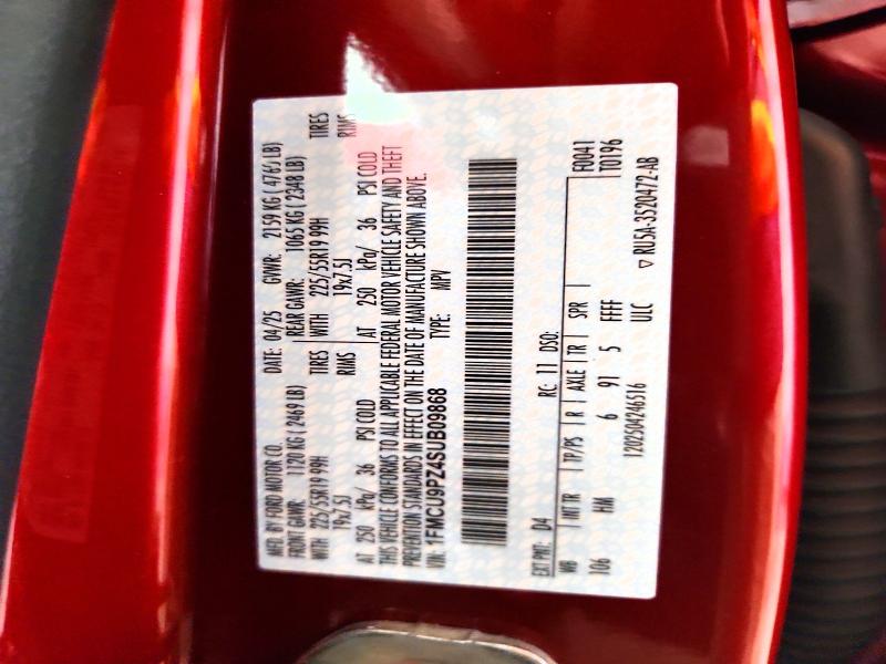 51869286 :رقم المزاد ، 1FMCU9PZ4SUB09868 vin ، 2025 Ford Escape مزاد بيع