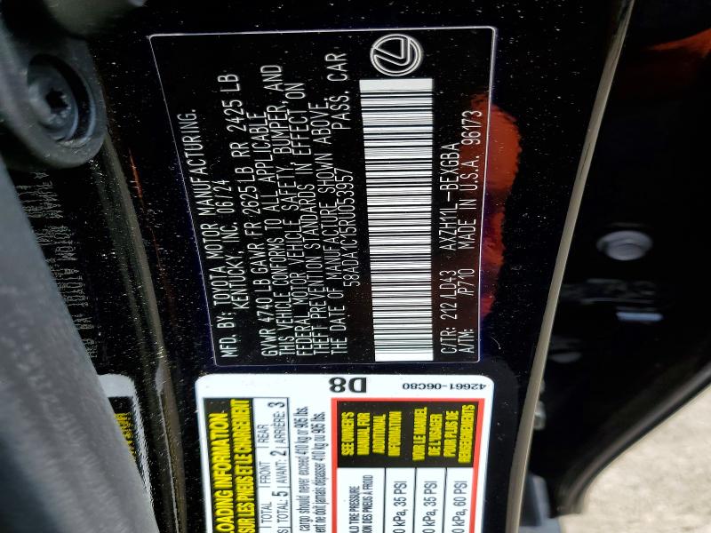 2024 Lexus Es 300h მანქანა იყიდება აუქციონზე, vin: 58ADA1C15RU053957, აუქციონის ნომერი: 53787476