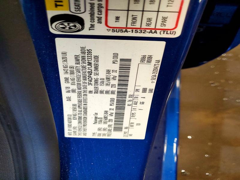 Aukcja sprzedaży 2018 Ford Fiesta, vin: 3FADP4BJ1JM133395, numer aukcji: 53919396