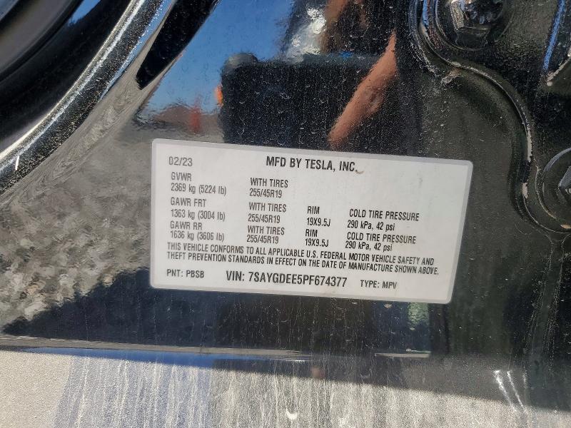Продажа на аукционе авто 2023 Tesla Model Y, vin: 7SAYGDEE5PF674377, номер лота: 52060026