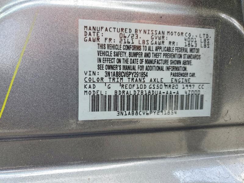 Aukcja sprzedaży 2023 Nissan Sentra, vin: 3N1AB8CV6PY291854, numer aukcji: 55450906