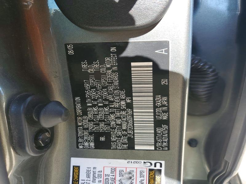 Aukcja sprzedaży 2006 Lexus Gx, vin: JTJBT20X660097669, numer aukcji: 53879226