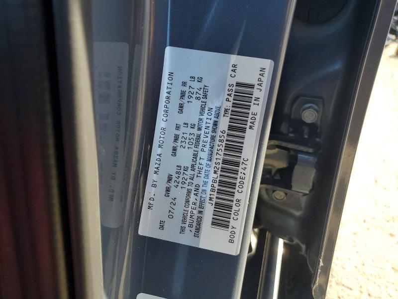 Aukcja sprzedaży 2025 Mazda 3, vin: JM1BPBLM2S1755856, numer aukcji: 54545056