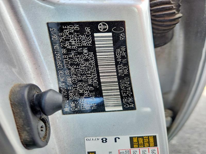 Auction sale of the 2013 Toyota Prius, vin: JTDKN3DU5D5680284, lot number: 54420056