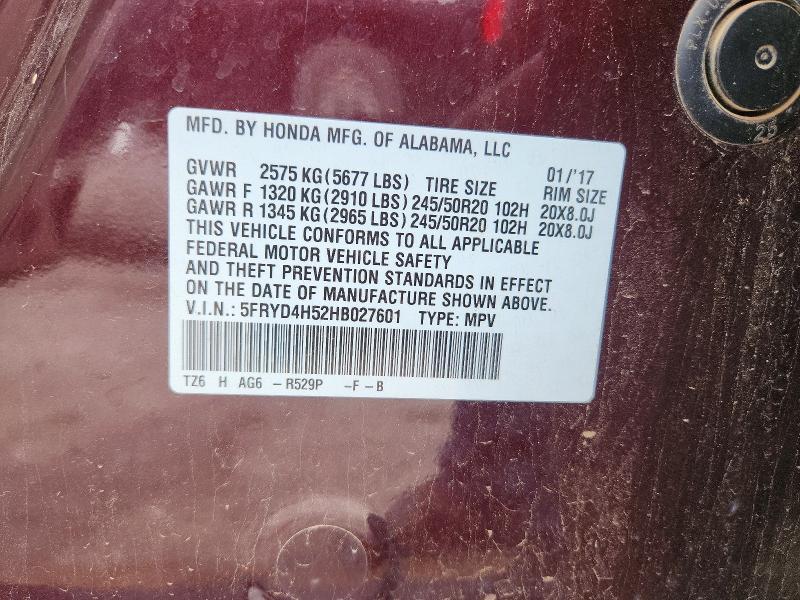 Продажа на аукционе авто 2017 Acura Mdx, vin: 5FRYD4H52HB027601, номер лота: 52523246