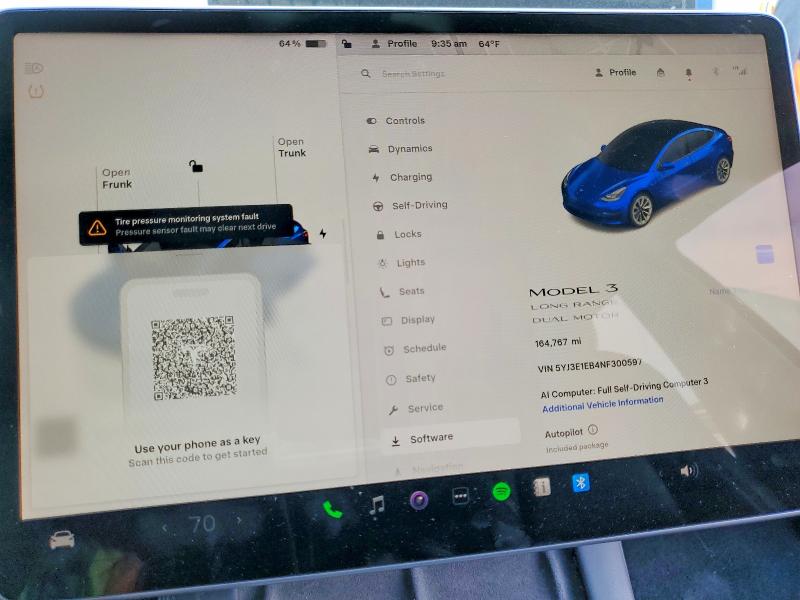 Продажа на аукционе авто 2022 Tesla Model 3, vin: 5YJ3E1EB4NF300597, номер лота: 51881206