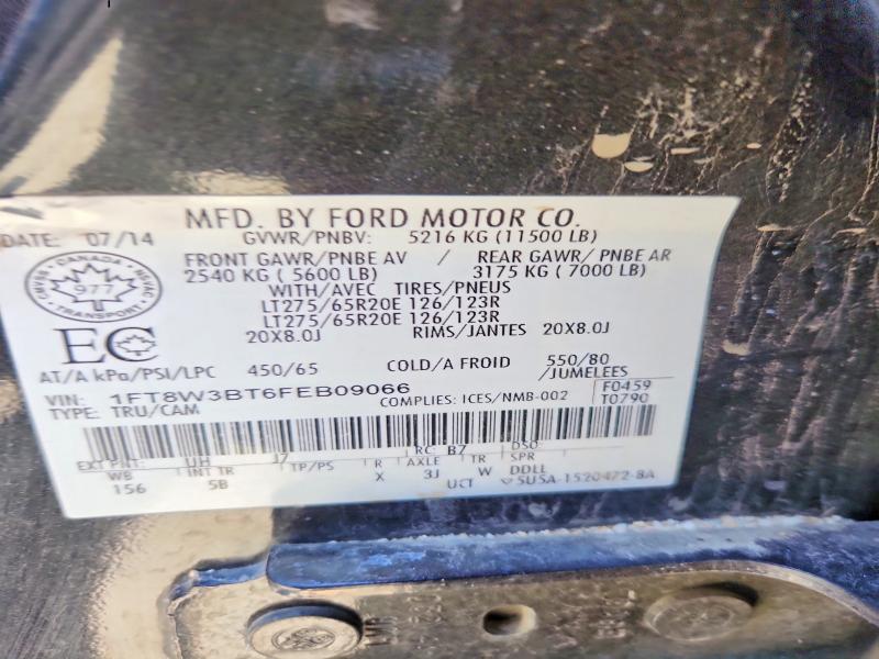 2015 Ford F350 მანქანა იყიდება აუქციონზე, vin: 1FT8W3BT6FEB09066, აუქციონის ნომერი: 52368726